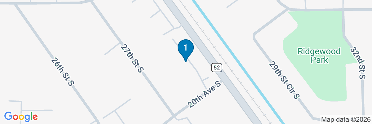 Map showing facility locations