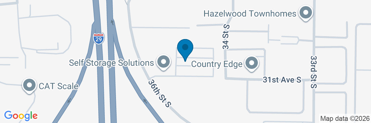 Map showing facility locations